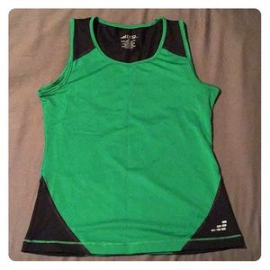 BCG green and black vented workout tank